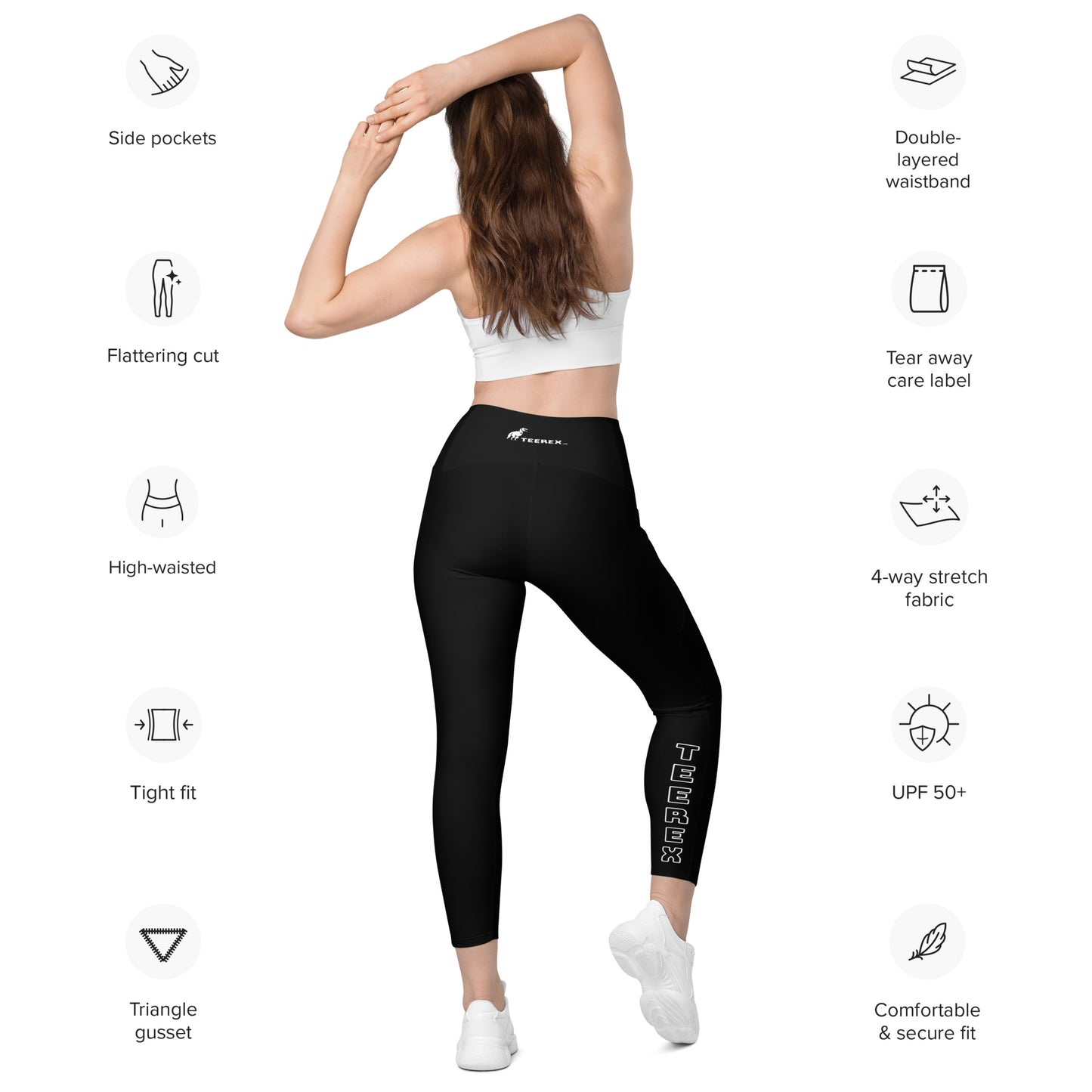 TeeRex "Sydney" Black Leggings with pockets